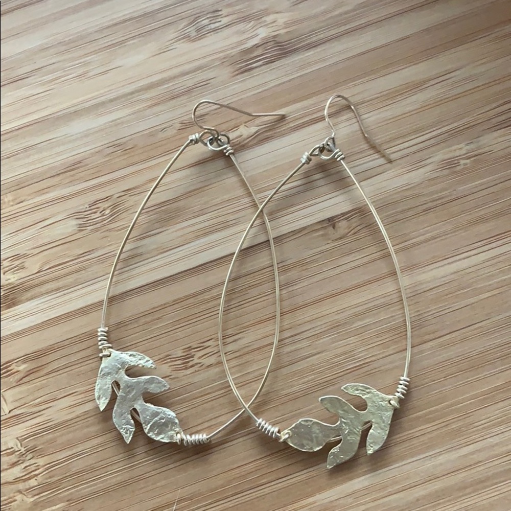 Gold Left Hoops